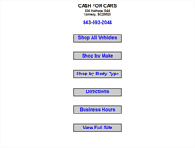 Tablet Screenshot of cashforcarssc.com